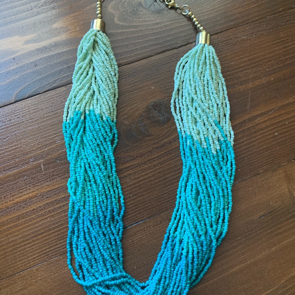 Turquoise Mutli-strand Bead Necklace & bracelet